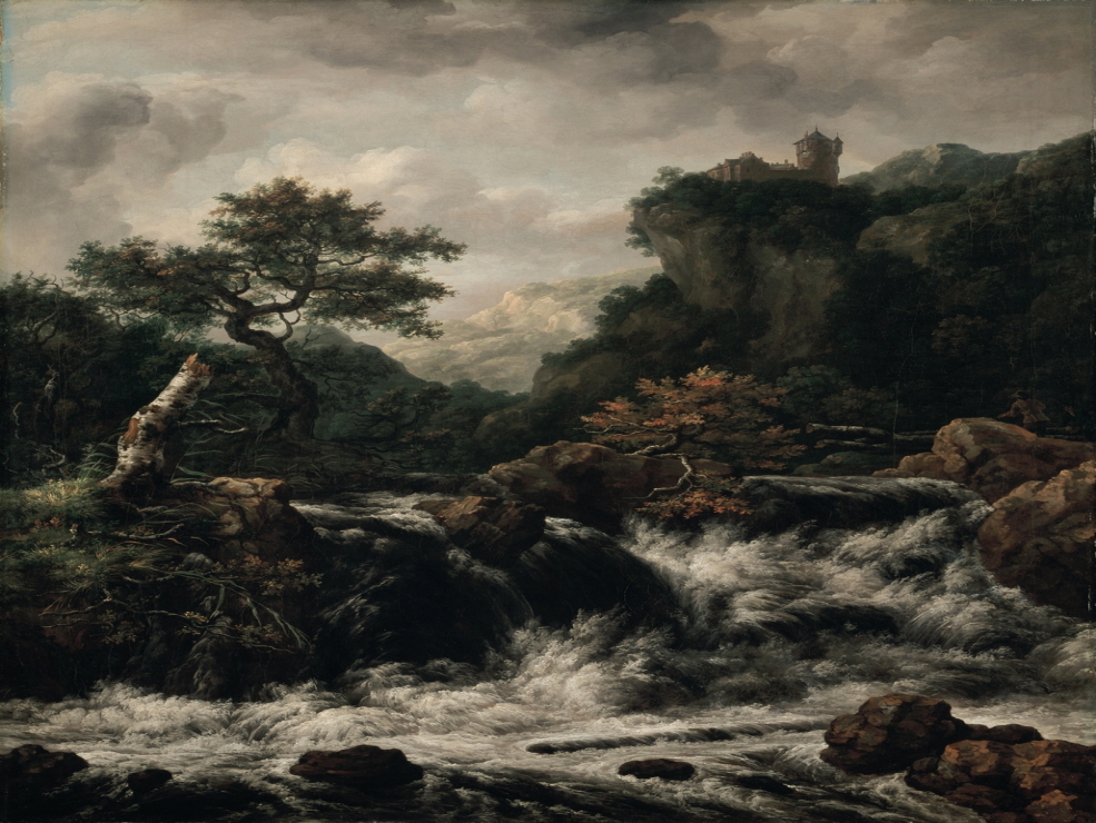 Mountainous landscape with waterfall, after Jacob van Ruisdael 썸네일