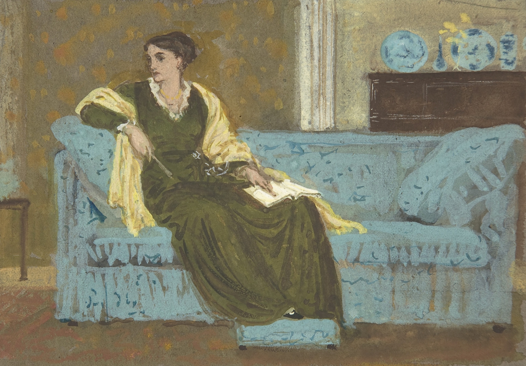 Woman Seated on a Sofa 썸네일