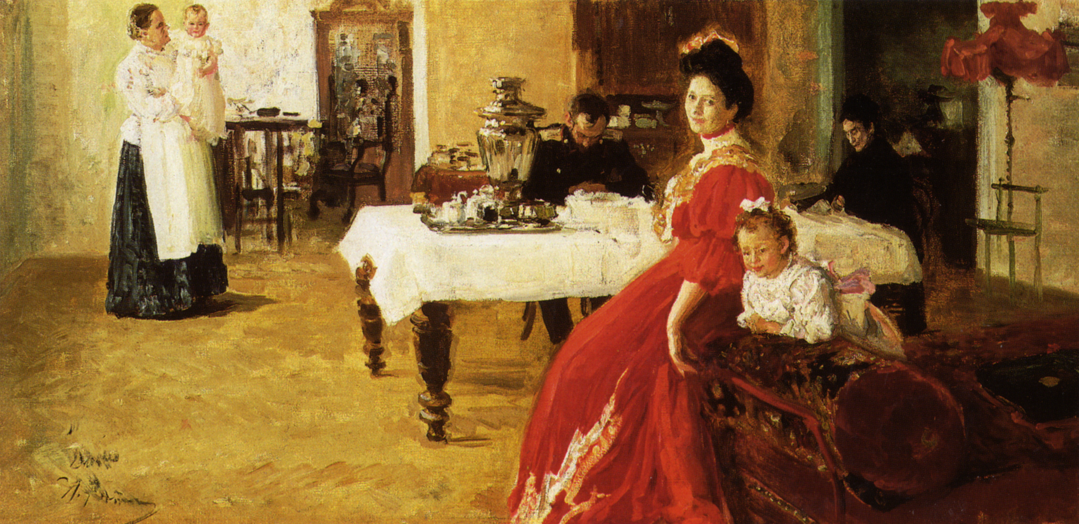 0188_Ilya Yefimovich Repin_Family Portrait The Artist's Daughter, Tatyana, and her familiy 썸네일