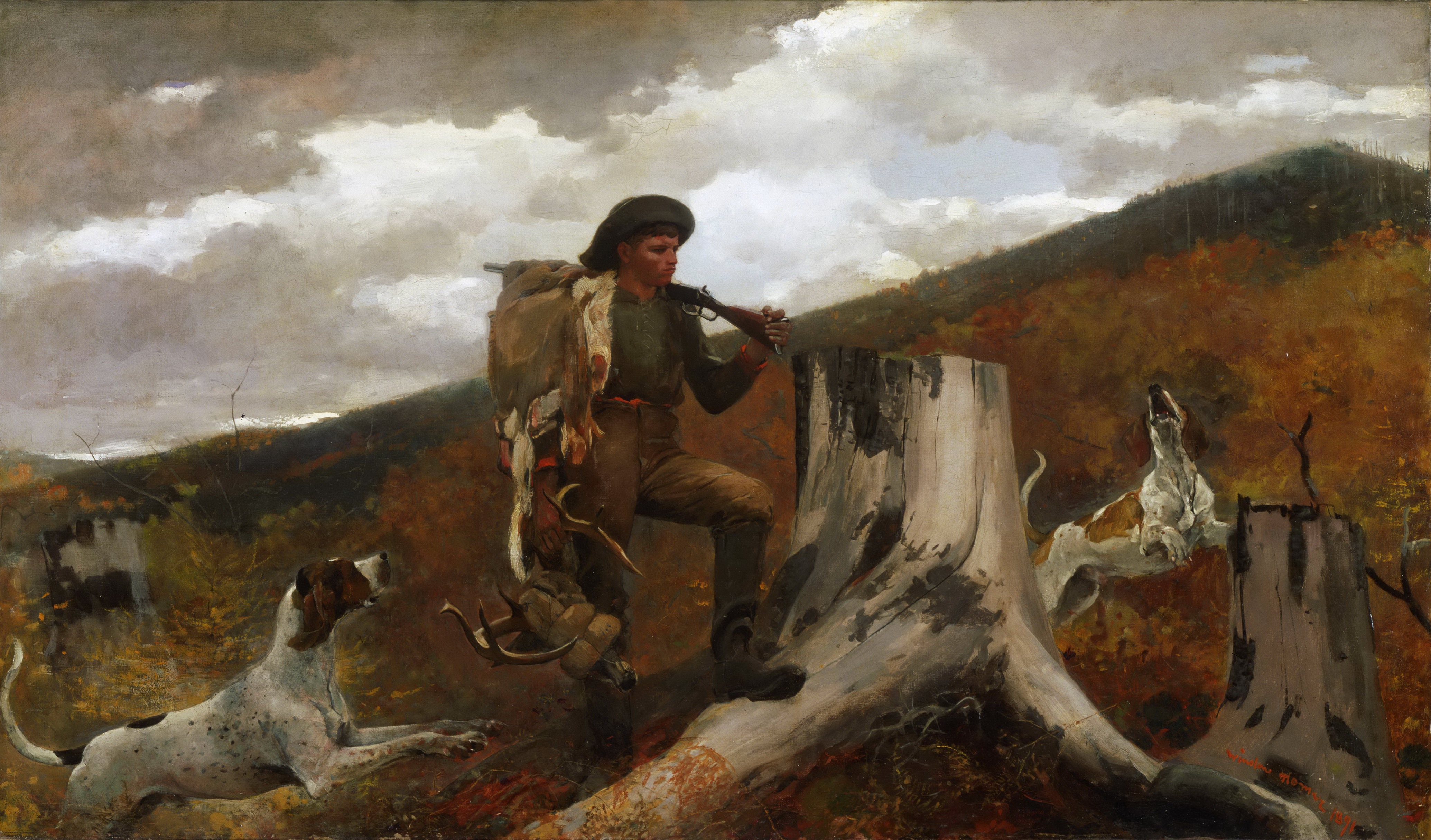 0454_Winslow Homer_A Huntsman and Dogs 썸네일